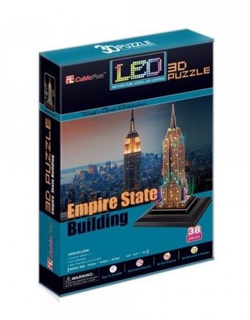 CubicFun 3D Пъзел с LED светлини EMPIRE STATE BUILDING L503h