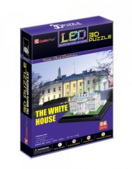 CubicFun 3D Пъзел с LED светлини WHITE HOUSE L504h