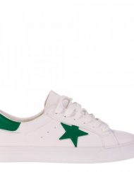 Дамски спортни обувки Ava бели със зелено