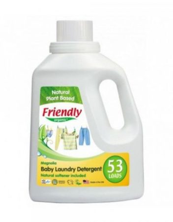 Friendly Organic Концентриран гел за пране на бебешки дрехи с омекотител Магнолия - 1.57л FR-00058