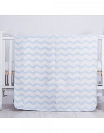 KIKKA BOO Бебешко одеяло ZIG ZAG BLUE 90/110 см. 240569
