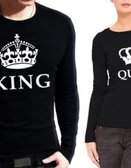 Комплект блузи за влюбени - King & Queen