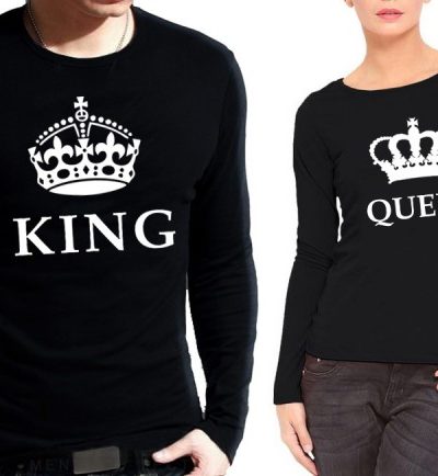 Комплект блузи за влюбени - King & Queen
