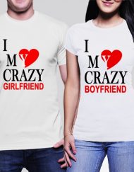 Комплект тениски за НЕГО и НЕЯ - CRAZY BOY & GIRL