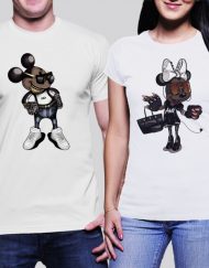 Комплект тениски за влюбени - Hard Mickey и Hard Minnie Mouse