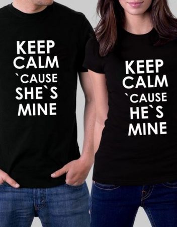 Комплект тениски за влюбени - Keep Calm Cause