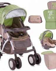 LORELLI CLASSIC Комбинирана количка 2 в 1 RIO SET GREEN&BEIGE ZEPHYR 1002064/1650