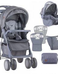 LORELLI CLASSIC Комбинирана количка 2в1 FOXY СЕТ GREY MY TEDDY 1002038/1833