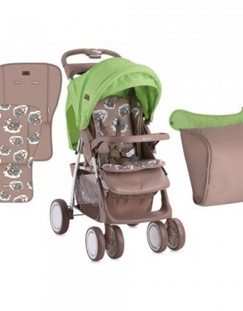 LORELLI CLASSIC Лятна количка с покривало FOXY BEIGE GREEN LAMBS 1002052/1732А