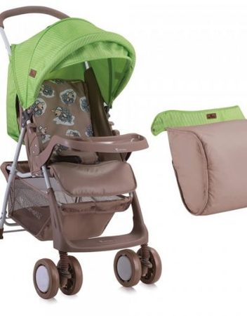 LORELLI CLASSIC Лятна количка с покривало TERRA BEIGE&GREEN LAMBS 1002096/1732A