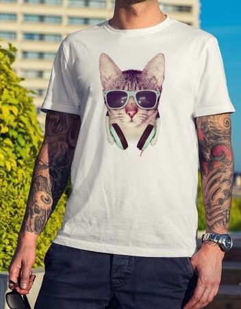 Мъжка тениска Vintage Cat