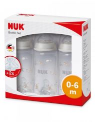 NUK Комплект 3 бр. шишета + 2 бр. биберона FC 0-6м. 10225137