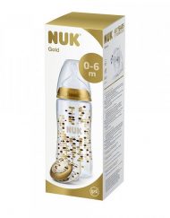 NUK Комплект шише + залъгалка GOLD 10216166