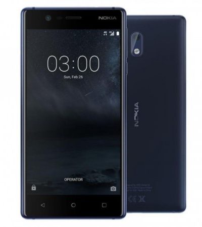 Smartphone, NOKIA 3 TA-1032, Dual Sim, 5'', Arm Quad (1.3G), 2GB RAM, 16GB Storage, Android, Blue