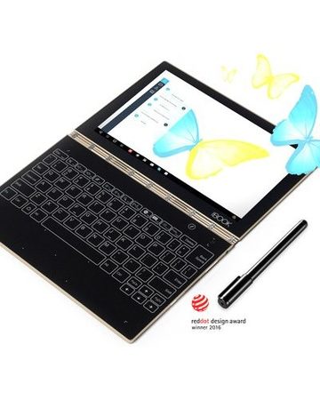 Tablet, Lenovo Yoga Book /10''/ Intel Quad (2.4G)/ 4GB RAM/ 64GB Storage/ Win10 Pro/ Black + подарък KBD (ZA150027BG)