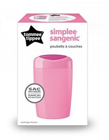 TOMMEE TIPPEE Хигиенен кош за памперси SIMPLEE РОЗОВ 87008801