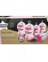 TOMMEE TIPPEE Комплект шишета за новородено + четка за шишета РОЗОВ 42356641