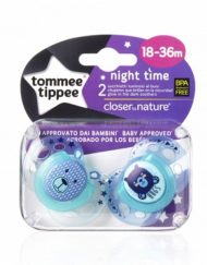 TOMMEE TIPPEE Ортодонтични залъгалки 18-36 м. NIGHT 43341355