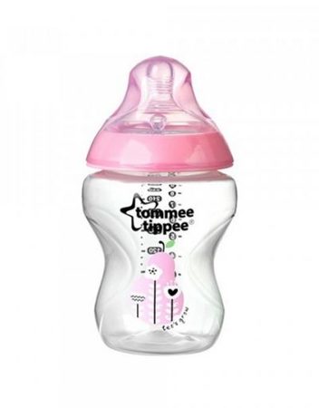 TOMMEE TIPPEE Шише за хранене 260 мл. 0+ EASI VENT РОЗОВ 42250287