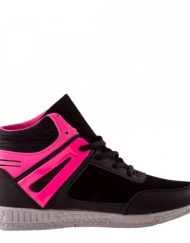 Дамски спортни обувки Anja черно с цикламено