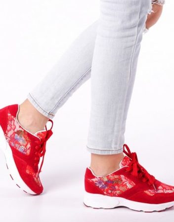 Дамски спортни обувки Freda червени