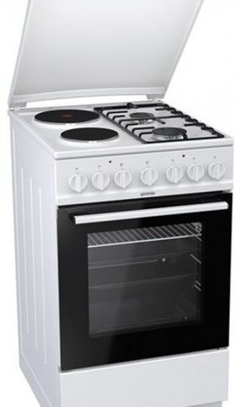 Готварски печки, Gorenje K5241WF, Енергиен клас: А, 2 газови + 2 електрически