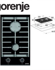 Газов плот за вграждане, Gorenje GC341UC, електрическо запалване, система за сигурност