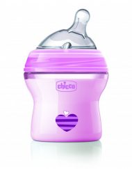 CHICCO N0240 Шише със силиконов биберон 150 мл. 0+ NATURAL FEELING МОМИЧЕ