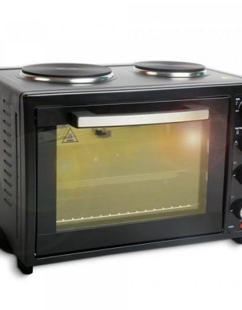 Готварска печка с конвекция ZEPHYR ZP 1441 SLC35, 35 литра, 3300W, Енергиен клас А,  Два котлона, Черен
