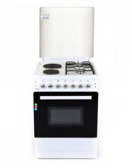 Комбинирана готварска печка ZEPHYR ZP 1441 2E50, 2 газови/ 2 електрически котлона, 6 функции, Клас А, 50 см, Бяла