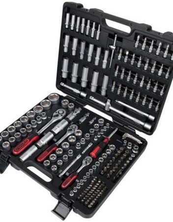 Комплект инструменти KS TOOLS KS 917.0795, 195 части, 1/4", 1/2", 3/8", Вложки, Удължения, Тресчотки, Матово покритие