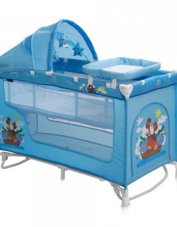 LORELLI CLASSIC Кошара на 2 нива NANNY PLUS ROCKER BLUE ADVENTURE 1008016/1610