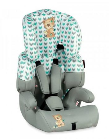 LORELLI CLASSIC Стол за кола 9-36 кг. JUNIOR GREY&GREEN CUTE BEAR 1007082/1811