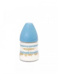 SUAVINEX Шише с анатомичен силиконов биберон PP 150 мл. PREMIUM СВЕТЛОСИН SUV3162101PR01LB