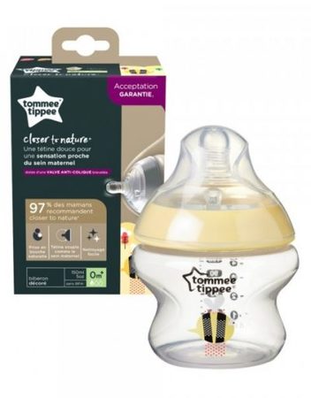 TOMMEE TIPPEE Шише за хранене с декорация 150 мл. 0+ EASI VENT 42270175