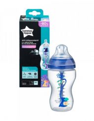 TOMMEE TIPPEE Шише за хранене с декорация 340 мл. 3+ ANTI-COLIC СИН 42257875