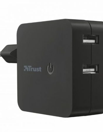 USB Charger, TRUST, 12W Wall Charger with 2 USB ports (19158)
