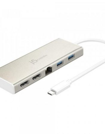 Docking Station, j5create JCD381, USB-C - 2x HDMI/USB 3.1/PD 2.0/LAN (J5-JCD381)