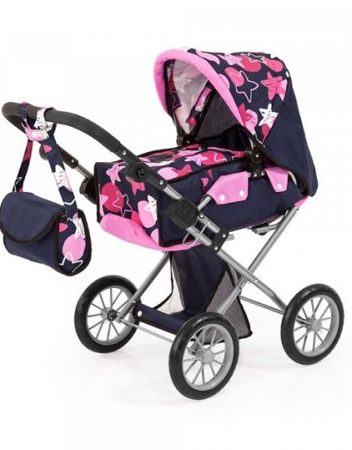 BAYER Детска количка за кукли с чанта и кош за новородено CITY STAR СИН 13669AA