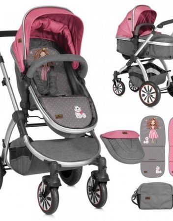 LORELLI PREMIUM Комбинирана количка AURORA ROSE&GREY PRINCESS 1002092/1844