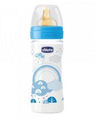 CHICCO Шише PP 250 мл. 2м+ каучук СИН 20622.20