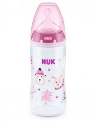 NUK Шише със силиконов биберон 300 мл. 6-18 м. PP FIRST CHOICE WINTER 10216221