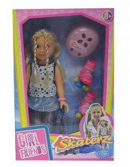 SUM SUM Кукла с ролкови кънки и каска GIRL FRIENDS SKATERZ 32780