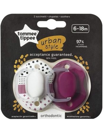 TOMMEE TIPPEE Ортодонтични залъгалки 6-18 м. URBAN STYLE GIRL 43341965