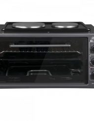 Готварска печка с два котлона ZEPHYR ZP 1441 T40HP, 3900W, 40 литра, Терморегулатор, Тава 36 см, Черен