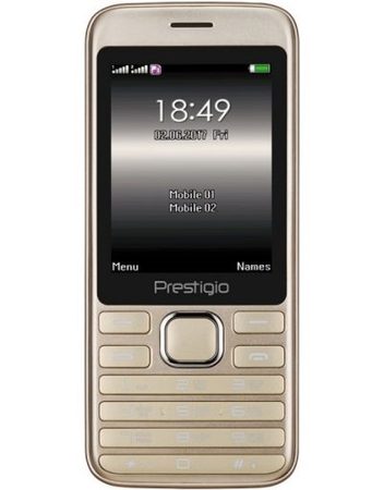 GSM, Prestigio Grace A1, 2.8'', Dual SIM, Golden (PFP1281DUOGOLD_EN)