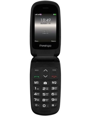GSM, Prestigio Grace B1, 2.4'', Dual SIM, Black (PFP1242DUOBLACK_EN)