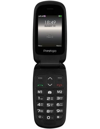 GSM, Prestigio Grace B1, 2.4'', Dual SIM, Black (PFP1242DUOBLACK_EN)