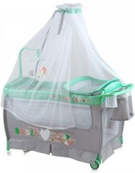 LORELLI CLASSIC Кошара на 2 нива SLEEP'N'DREAM ROCKER GREEN GREY SNAIL 1008034/1705