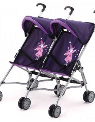 BAYER Детска количка за кукли за близнаци TWIN BUGGY ЛИЛАВА 30212AA